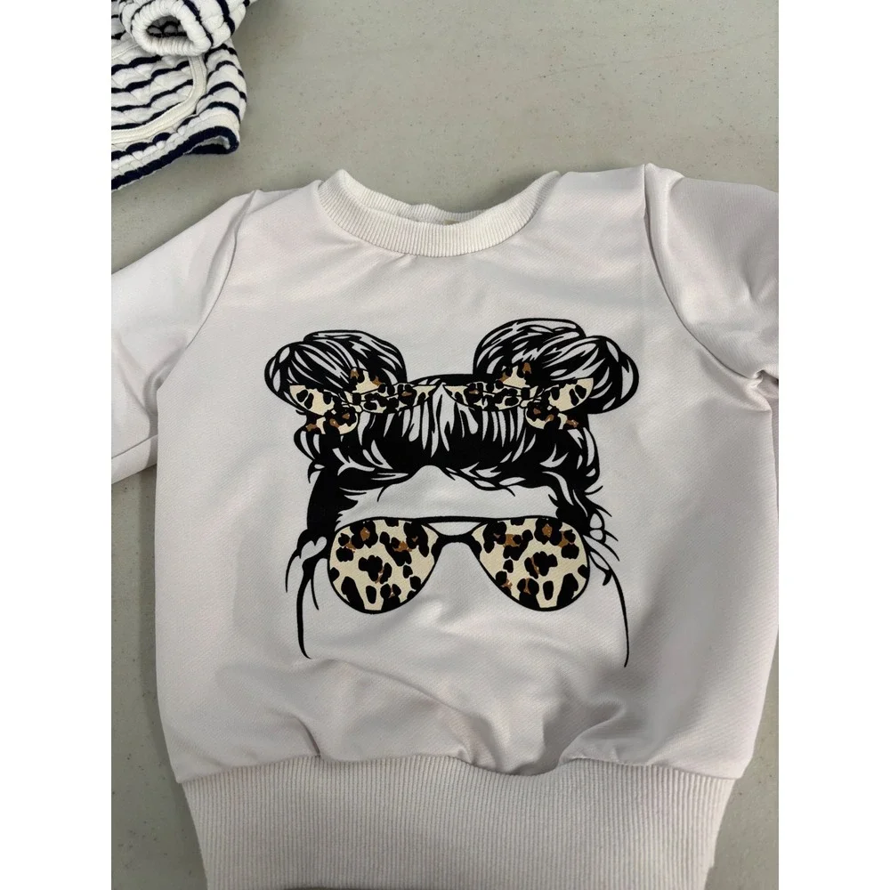 Old Navy Real Love Toddler Girl 3 Piece Top Bundle Unicorn Stripe Size 12-18M 90